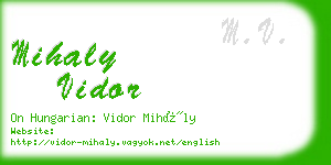 mihaly vidor business card